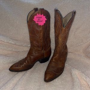 VINTAGE DAN POST COWBOY BOOT SIZE 9 1/2 W